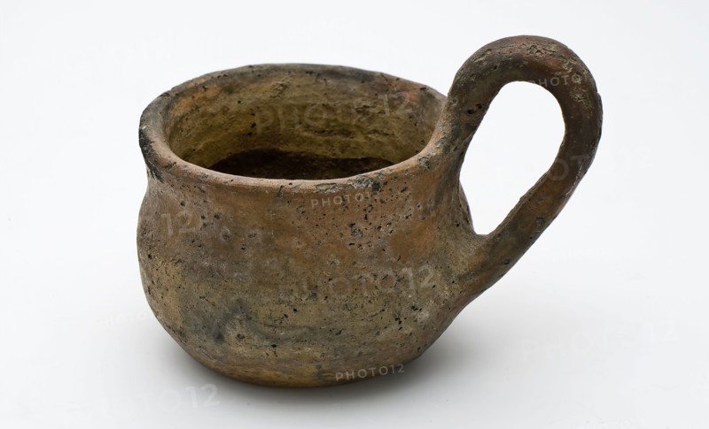 Earthenware head with very long, excellent sausage ear, ear cup head crockery holder soil find ceramic earthenware glaze loamy