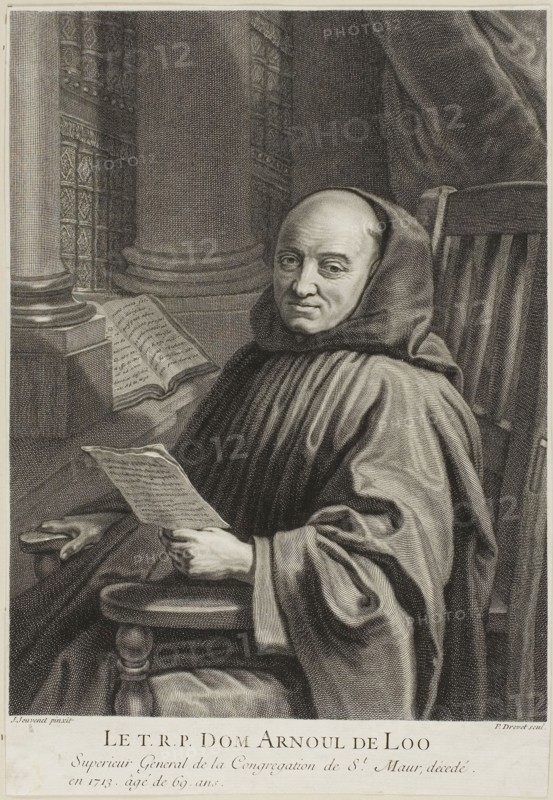 Portrait of Father Arnoul de Loo, n.d., Pierre-Imbert Drevet (French, 1697-1739), after Jean-Baptiste Juvenet III (French, 1644-1717), France, Engraving on ivory laid paper, 286 × 217 mm (image), 320 × 221 mm (sheet, cut within platemark)