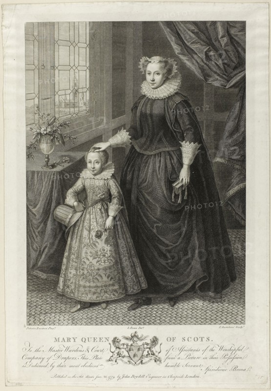 Mary Queen of Scots, published January 26, 1779, Francesco Bartolozzi (Italian, 1727-1815), after Frederico Zuccaro (Italian, c. 1542-1609), published by John Boydell (English, 1719-1804), Italy, Engraving on ivory wove paper, 383 x 288 mm (image), 475 x 328 mm (plate), 486 x 336 mm (sheet)