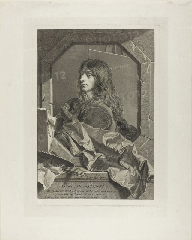 Sebastian Bourdon, 1733, Laurent Cars, French, 1699-1771, France, Etching on paper, 360 × 247 mm (image), 381 × 265 mm (plate), 507 × 407 mm (sheet)