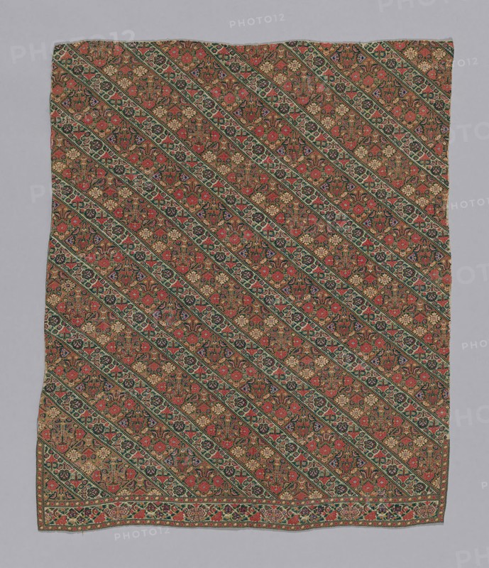 Panel (From Woman’s Trousers), 19th century, Iran, Iran, 67.4 × 55.2 cm (26 1/2 × 21 3/4 in.)