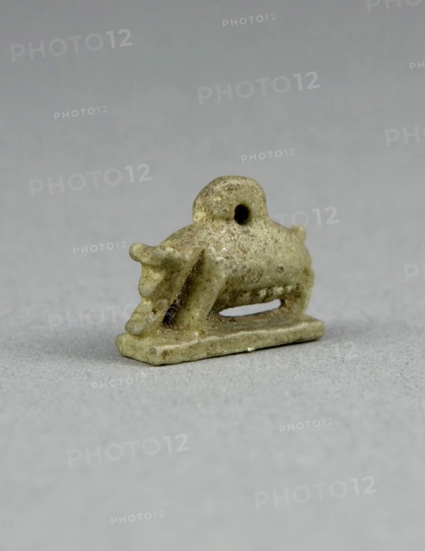 Amulet of a Sow, Third Intermediate Period, Dynasty 21–25 (1070–656 BC), Egyptian, Egypt, Ceramic, 1.1 × 1.9 × .6 cm (7/16 × 3/4 × 1/4 in.)