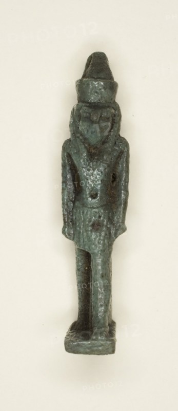 Amulet of the God Horus, Third Intermediate Period, Dynasty 21–25 (1070–656 BC), Egyptian, Egypt, Faience, 3.5 × 1 × 0.6 cm (1 3/8 × 3/8 × 1/4 in.)