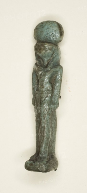 Amulet of the God Horus, Third Intermediate Period, Dynasty 21–25 (1070–656 BC), Egyptian, Egypt, Faience, 3.5 × 1 × 0.6 cm (1 3/8 × 3/8 × 1/4 in.)