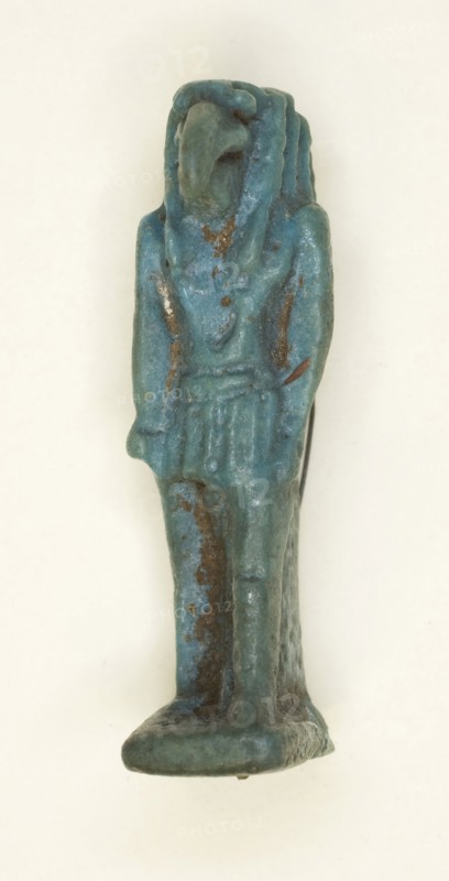 Amulet of the God Thoth, Third Intermediate Period, Dynasty 21–25 (1070–656 BC), Egyptian, Egypt, Faience, 0.6 × 1.3 × 0.6 cm (1/4 × 1/2 × 1/4 in.)