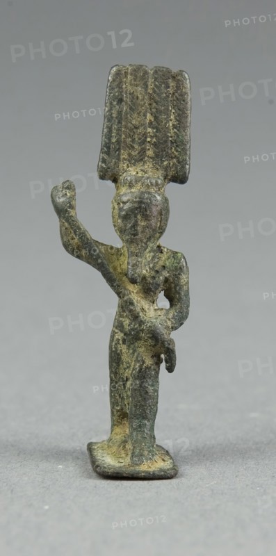 Amulet of the God Osiris, Third Intermediate Period, Dynasty 21–25 (1070–656 BC), Egyptian, Egypt, Bronze, 4 × 1.27 × 1 cm (1 9/16 × 1/2 × 3/8 in.)