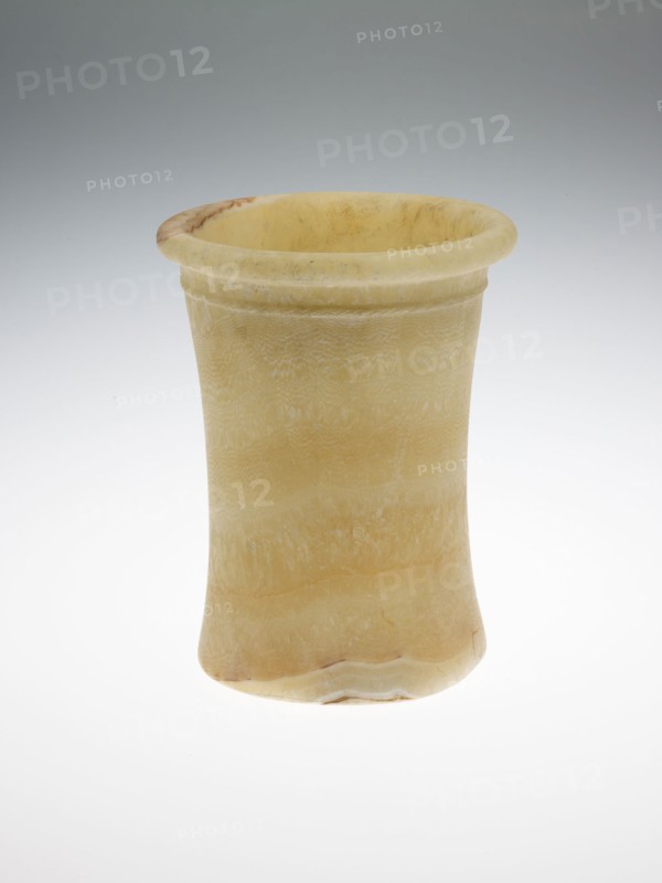 Vessel, Archaic Period/Old Kingdom, Dynasty 1–3 (3050–2630 BC), Egyptian, Egypt, Alabaster, 18.6 × 14.5 × 14.5 cm (7 5/16 × 5 3/4 × 5 3/4 in.)