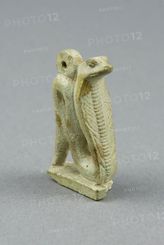 Amulet of a Cobra, Third Intermediate Period, Dynasty 21–25 (1070–656 BC), Egyptian, Egypt, Faience, 3.8 × 2.2 × 0.6 cm (1 1/2 × 7/8 × 1/4 in.)