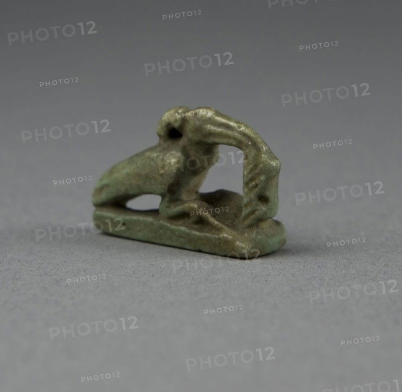 Amulet of the God Thoth, Third Intermediate Period, Dynasty 21–25 (1070–656 BC), Egyptian, Egypt, Faience, 3.5 × 1.9 × 1 cm (1 3/8 × 3/4 × 3/8 in.)
