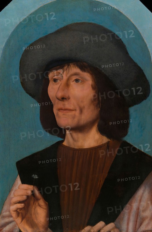 Portrait of a Man with a Pink, 1500/10, Quentin Massys, Netherlandish, 1466, 1530, Netherlands, Oil on panel, 43.8 × 29.2 cm (17 1/4 × 11 1/2 in.)