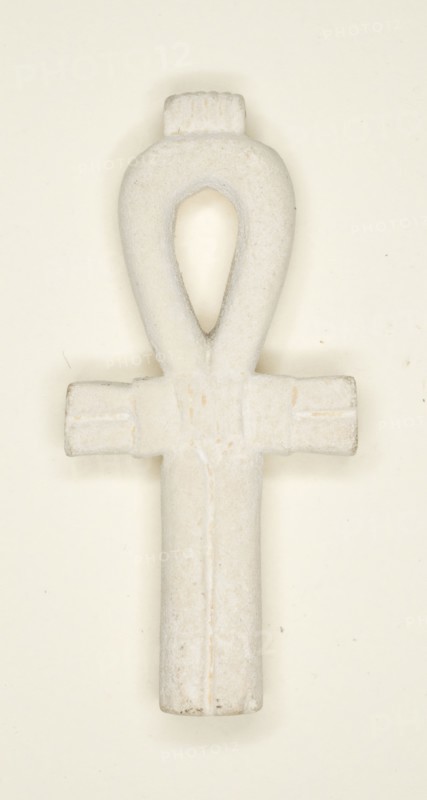 Amulet of an Ankh, Third Intermediate Period–Late Period (1070–332 BC), Egyptian, Egypt, Low-fired earthenware or stucco, 4 × 2 × .5 cm (1 5/8 × 3/4 × 3/16 in.)