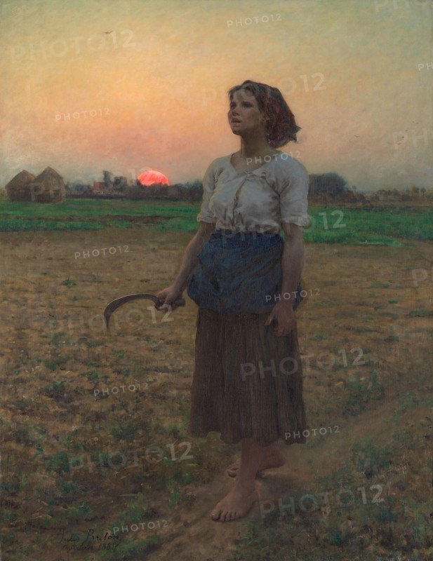 The Song of the Lark, 1884, Jules Adolphe Breton, French, 1827-1906, France, Oil on canvas, 43 1/2 × 33 3/4 in. (110.6 × 85.8 cm)