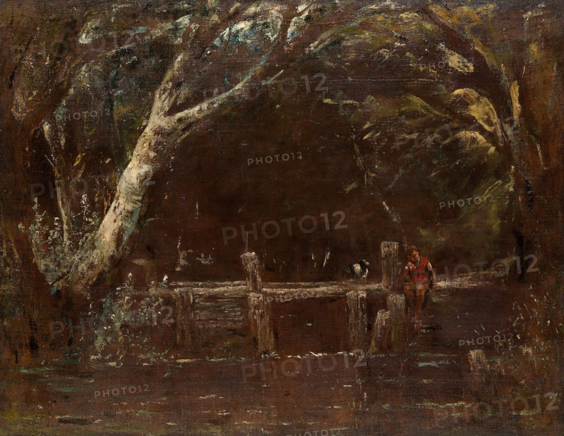 Landscape (The Lock), 1820/25, Attributed to John Constable, English, 1776-1837, England, Oil on canvas, 71.5 × 92 cm (28 1/4 × 36 in.)