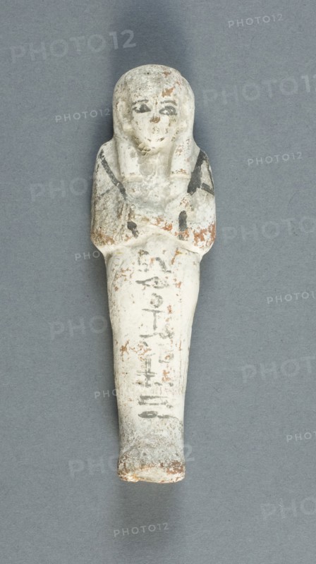Shabti of Ankhefenkhonsu, Third Intermediate Period, Dynasty 21 (about 1069–945 BC), Egyptian, Egypt, Ceramic, 11 × 3.25 × 2 cm (4 5/16 × 1 1/4 × 3/4 in.)