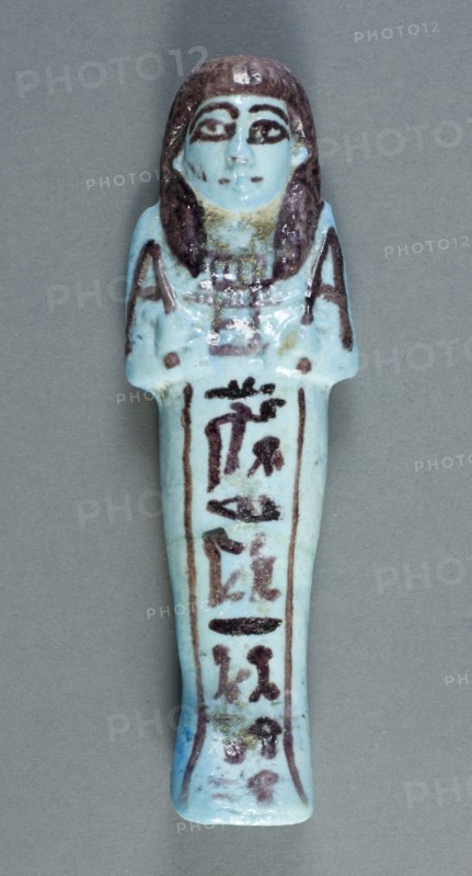 Shabti, Third Intermediate Period, Dynasty 21 (about 1069–945 BC), Egyptian, Egypt, Faience, 15.5 × 5 × 3 cm (6 × 2 × 1 3/16 in.)