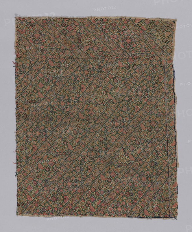 Fragment (Dress Fabric), 18th century, Iran (Persia), Persia, tapestry stitch, silk, 74.5 x 60 cm (29 3/8 x 23 5/8 in.)