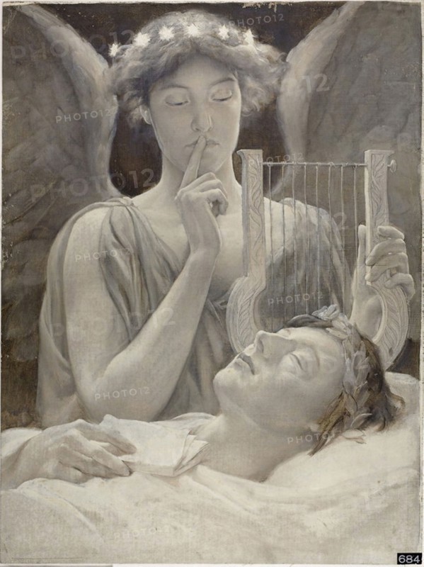 Keats’ Last Sonnet, 1887, Will Hicock Low, American, 1853-1932, United States, Oil on canvas, 607 x 456 mm