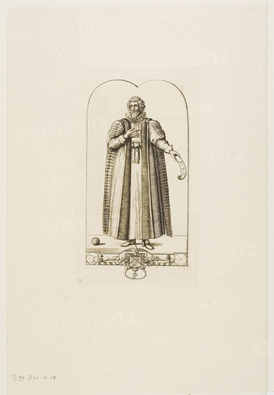 Portrait of François Viète, 1861, Charles Meryon (French, 1821-1868), after Daniel Rabel (French, c.1578-1637), France, Etching on ivory laid paper, 179 × 89 mm (image), 191 × 110 mm (plate), 340 × 226 mm (sheet)