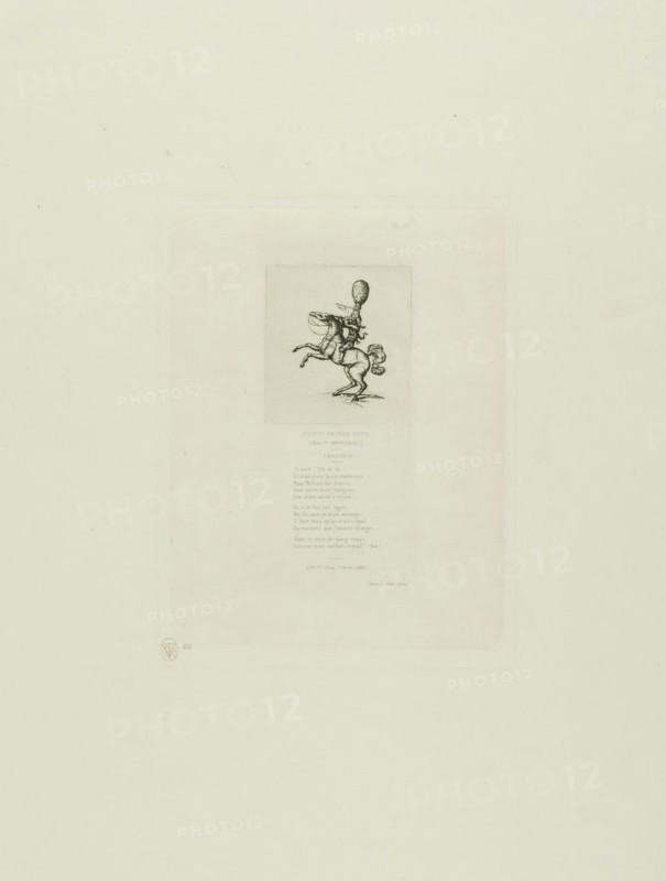 Little Prince Dito, 1864, Charles Meryon (French, 1821-1868), printed by Pierron (French, 19th century), France, Etching with scraping on ivory laid paper, 68 × 59 mm (image), 168 × 128 mm (plate), 424 × 305 mm (sheet)