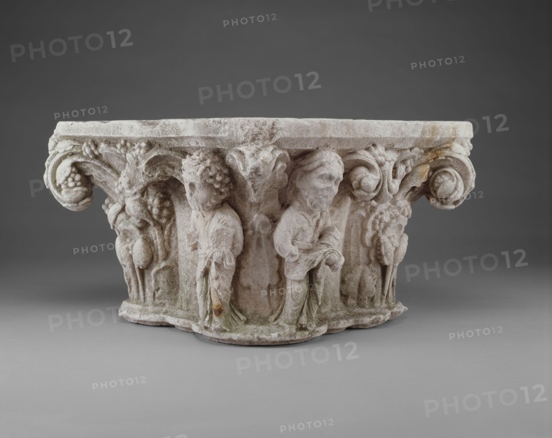 Capital, 1170/1200, French, Champagne, France, Limestone, 33 × 52.1 cm (13 × 20 1/2 in.)
