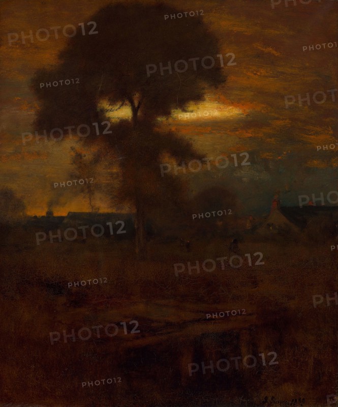 Afterglow, 1893, George Inness, American, 1825–1894, United States, Oil on canvas, 76.5 × 64.1 cm (30 1/8 × 25 1/4 in.)