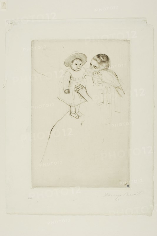 Hélène of Septeuil, c. 1890, Mary Cassatt, American, 1844-1926, United States, Etching in dark brown ink on ivory wove paper, 236 x 158 mm (image/plate), 312 x 237 mm (sheet)