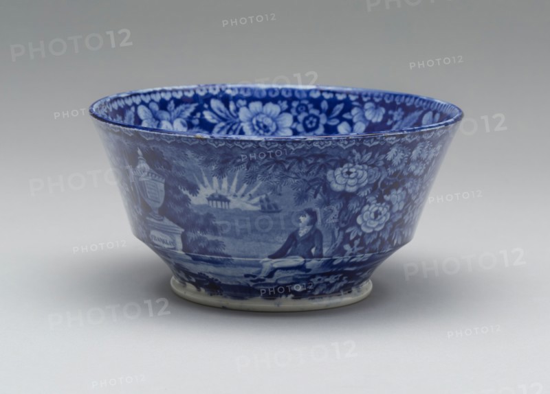 Bowl, 1825/30, Enoch Wood & Sons, English, active 1818–1846, Made for the American market, Staffordshire, Burslem, Earthenware