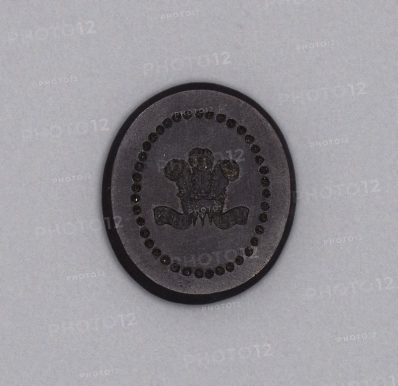 Intaglio with Crest of Prince of Wales, Late 18th century, Wedgwood Manufactory, England, founded 1759, Burslem, Stoneware (basaltware), 2.1 × 1.7 cm (13/16 × 11/16 in.)