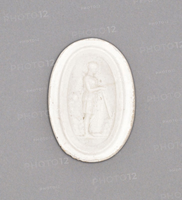 Cameo, Late 18th century, Wedgwood Manufactory, England, founded 1759, Burslem, Stoneware (jasperware), 5 × 2.4 × 0.6 cm (1 5/16 × 15/16 × 1/4 in.)