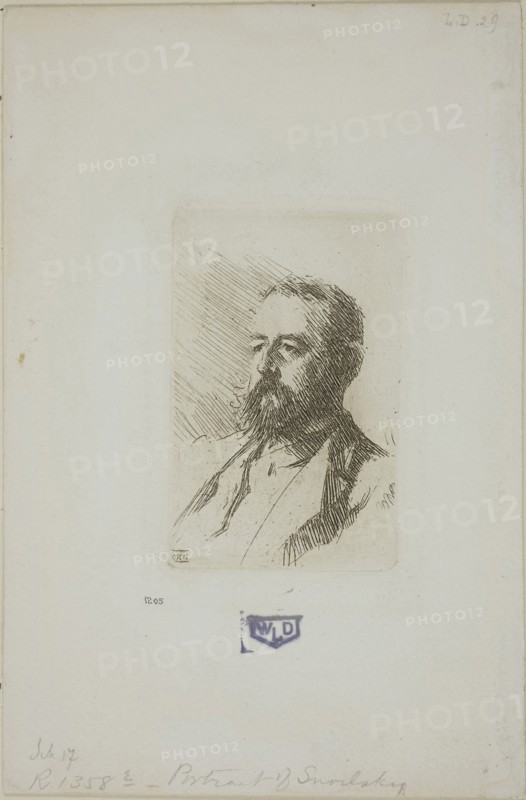 Carl Snoilsky, 1888, Anders Zorn, Swedish, 1860-1920, Sweden, Etching on white wove paper, 76 x 49 mm (image), 82 x 53 mm (plate), 169 x 112 mm (sheet)