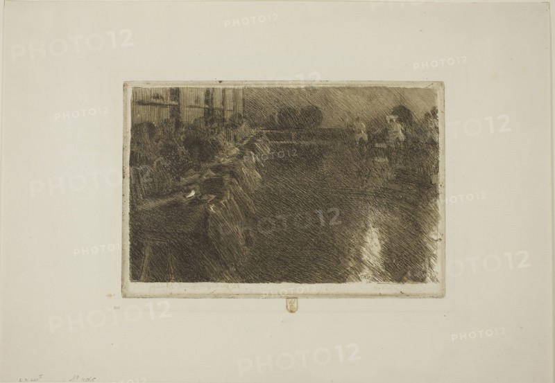 The Large Brewery, 1890, Anders Zorn, Swedish, 1860-1920, Sweden, Etching on cream laid paper, 143 x 225 mm (image), 159 x 237 mm (plate), 280 x 401 mm (sheet)