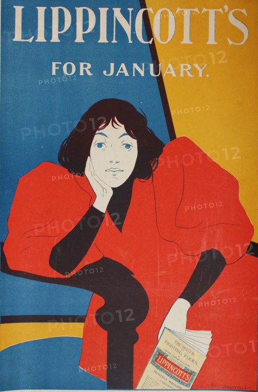Lippincott’s for January, 1895, published, Will Carqueville (American, 1871-1946), published by J.B. Lippincott Company (American, 20th century), United States, Color lithograph on cream wove paper laid down on linen, 474 x 310 mm (sheet)