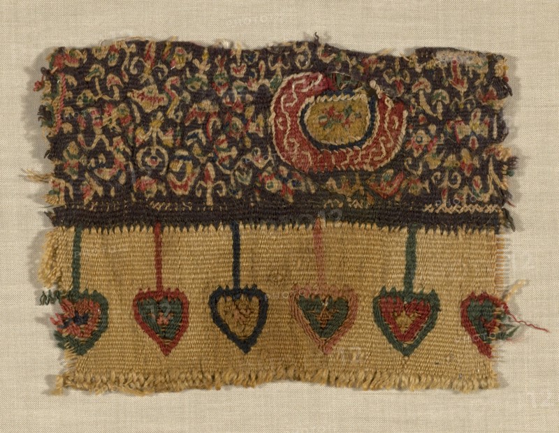 Fragment, Roman period (30B.C.–641 A.D.)/ Sassanid period (621–629 A.D.)/ Arab period (641–669 A.D.), 6th/8th century, Coptic, Egypt, Egypt, Linen and wool, tapestry weave, 15.2 × 11.4 cm (6 × 4 1/4 in.)