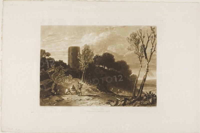 Winchelsea, Sussex, plate 42 from Liber Studiorum, published April 23, 1812, Joseph Mallord William Turner (English, 1775-1851), Engraved by I. C. Easling, England, Etching and engraving in brown on ivory wove paper, 180 × 262 mm (image), 208.5 × 288.5 mm (plate), 293 × 445 mm (sheet)
