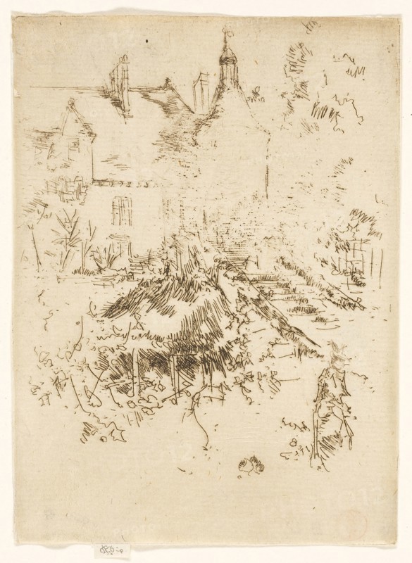 Château Touraine, 1888, James McNeill Whistler, American, 1834-1903, United States, Etching with foul biting in dark brown ink on ivory laid paper, 134 x 98 mm (image, trimmed within plate mark), 138 x 98 mm (sheet)