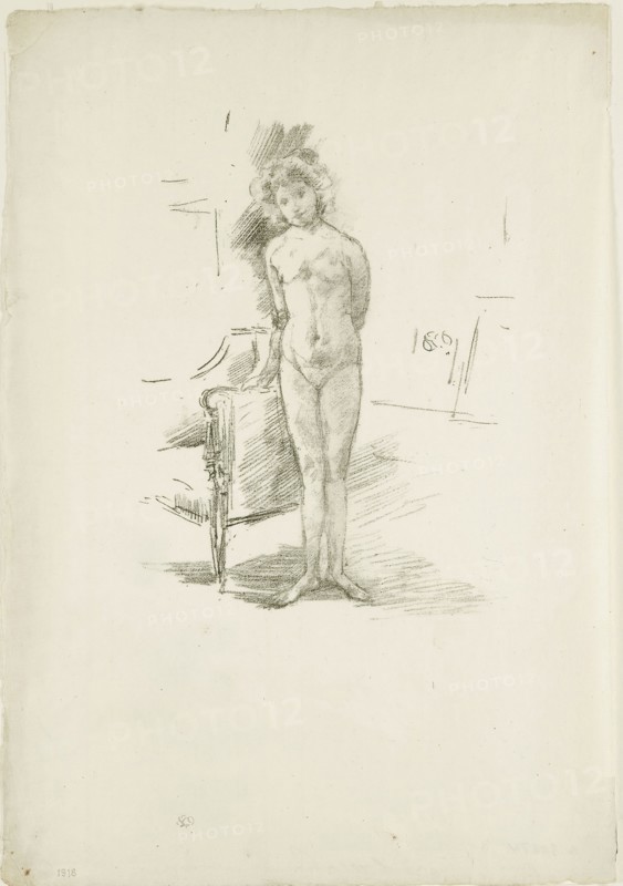 Little London Model, 1896, James McNeill Whistler, American, 1834-1903, United States, Transfer lithograph in black on ivory laid paper, 172 x 127 mm (image), 296 x 207 mm (sheet)