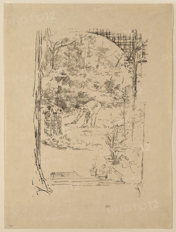 The Man with a Sickle, 1894, James McNeill Whistler, American, 1834-1903, United States, Transfer lithograph in black on cream wove Japanese vellum, 233 x 159 mm (image), 310 x 231 mm (sheet)