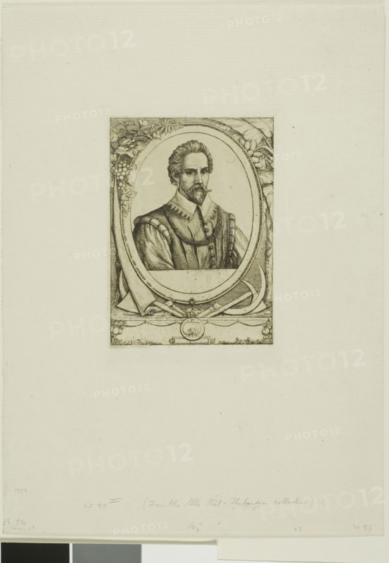 Portrait of René de Laudonnière Sablais (de Burdigale), 1861, Charles Meryon (French, 1821-1868), after Crispin van de Passe (Dutch, 1564-1637), France, Etching and drypoint with burnishing and scraping on ivory laid paper, 135 × 96 mm (image), 153 × 108 mm (plate), 305 × 221 mm (sheet)