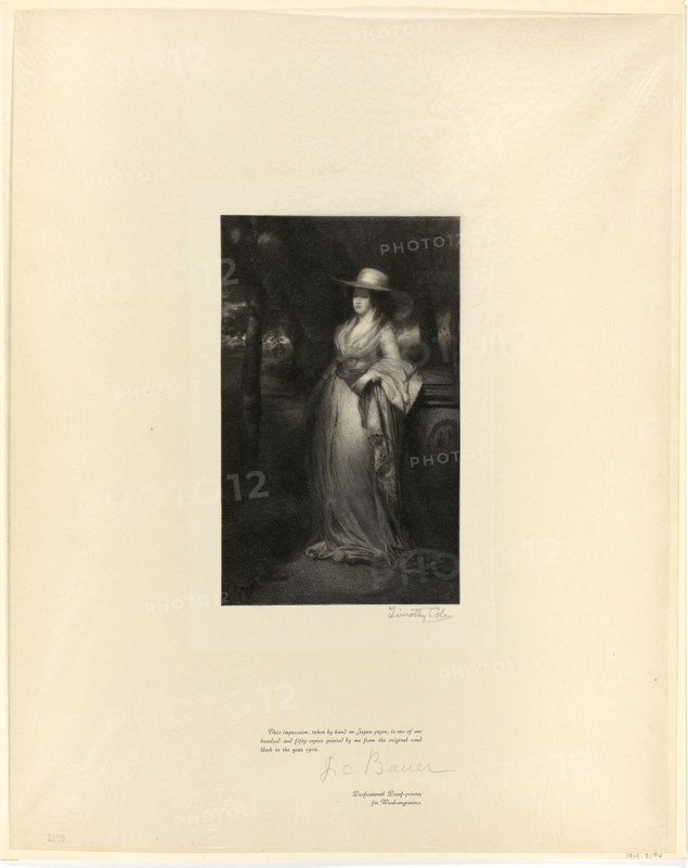 Portrait of a Lady, from Old English Masters, 1899, printed 1902, Timothy Cole (American, born England, 1852-1931), after Sir Henry Raeburn (Scottish, 1756-1823), United States, Wood engraving on chine paper, 435 x 345 mm (sheet)