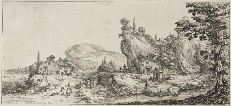 Loading Merchandise, from Various Scenes Designed in Florence, 1618–20, Jacques Callot, French, 1592-1635, France, Etching on paper, 111 × 244 mm (image)