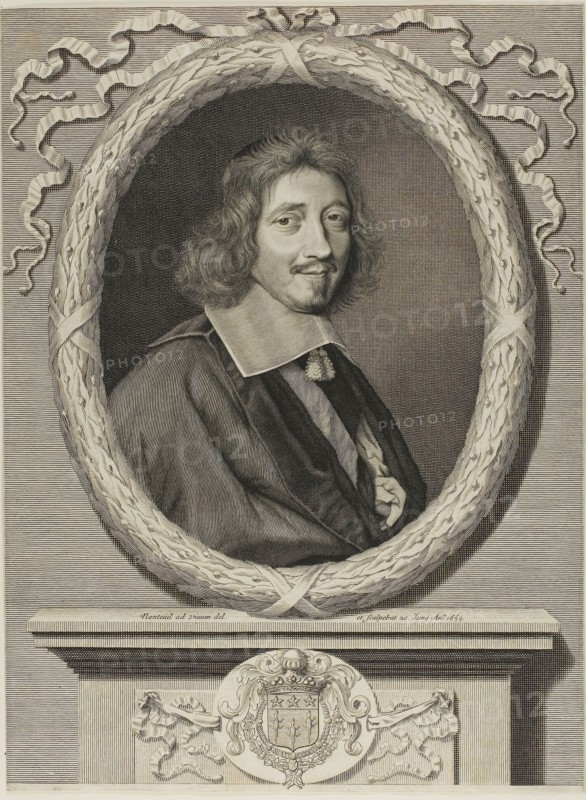 Le Chancelier le Tellier, 1659, Robert Nanteuil, French, 1623-1678, France, Engraving on paper, 359 × 265 mm (sheet, trimmed within platemark)