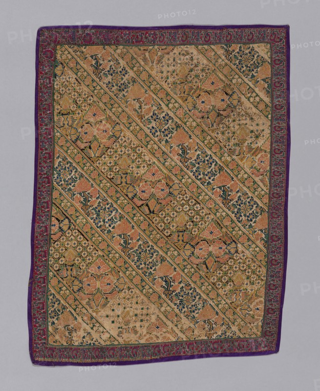 Panel (From Woman’s Trousers), 19th century, Iran (Persia), Iran, Embroidered, 60.8 x 46 cm (24 x 18 1/8 in.)