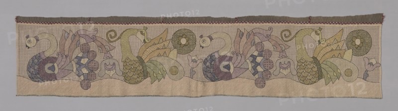 Fragment (Border), 19th century, Russia, Linen, drawn work and embroidered, 43.8 x 189.2 cm (17 1/2 x 74 1/8 in.)