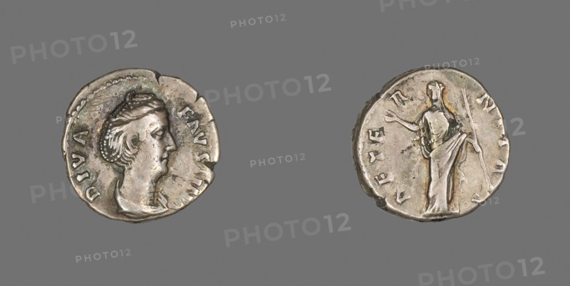 Denarius (Coin) Portraying Empress Faustina the Elder, after AD 141, Roman, minted in Rome, Roman Empire, Silver, Diam. 1.8 cm, 3.13 g