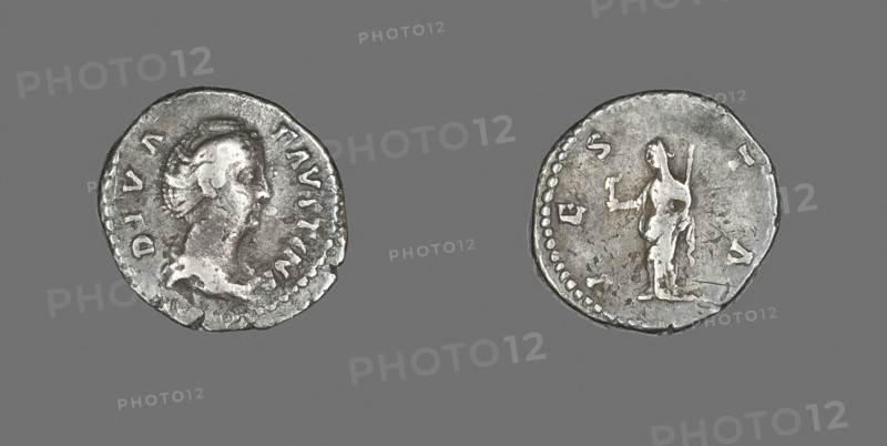 Denarius (Coin) Portraying Empress Faustina, after AD 141, Roman, minted in Rome, Roman Empire, Silver, Diam. 1.9 cm, 2.91 g