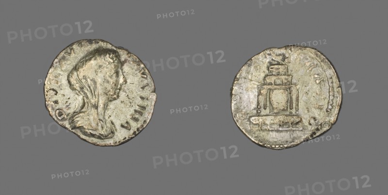 Denarius (Coin) Portraying Empress Faustina the Younger, AD 176/180, Roman, minted in Rome, Roman Empire, Silver, Diam. 1.9 cm, 3.14 g