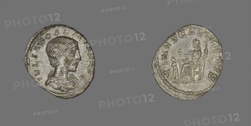 Denarius (Coin) Portraying Julia Soaemia, AD 218/222, Roman, minted in Antioch, Roman Empire, Silver, Diam. 2 cm, 2.36 g