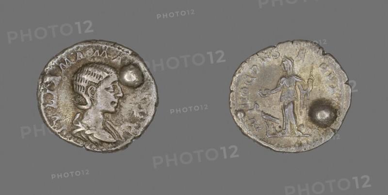 Denarius (Coin) Portraying Julia Mamaea, AD 222/235, Roman, minted in Antioch, Roman Empire, Silver, Diam. 2 cm, 2.95 g