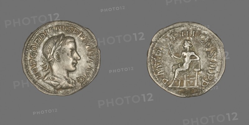 Denarius (Coin) Portraying Emperor Gordian III, AD 241/243, Roman, minted in Rome, Roman Empire, Silver, Diam. 2.1 cm, 3.03 g
