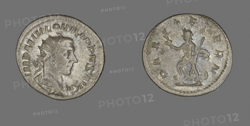 Antoninianus (Coin) Portraying King Philip I, AD 244/247, Roman, minted in Rome, Roman Empire, Silver, Diam. 2.3 cm, 3.89 g